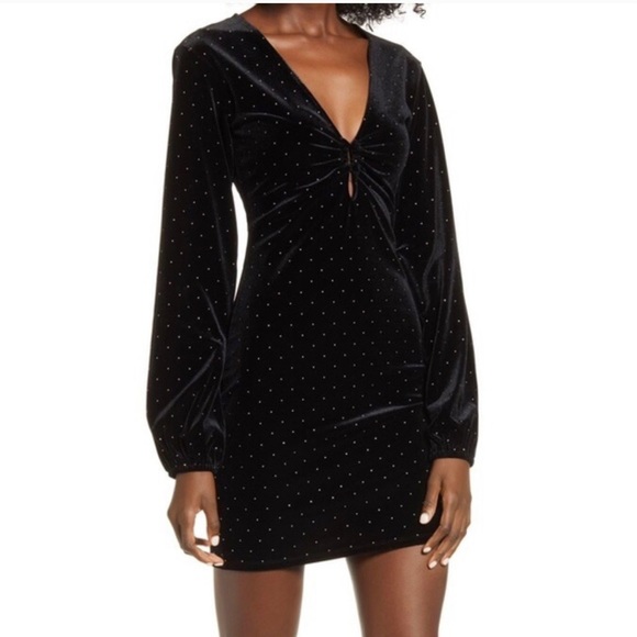 Leith velvet mini dress, size small - Picture 1 of 6